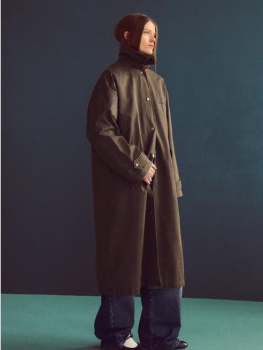 Zara waxed trench coat